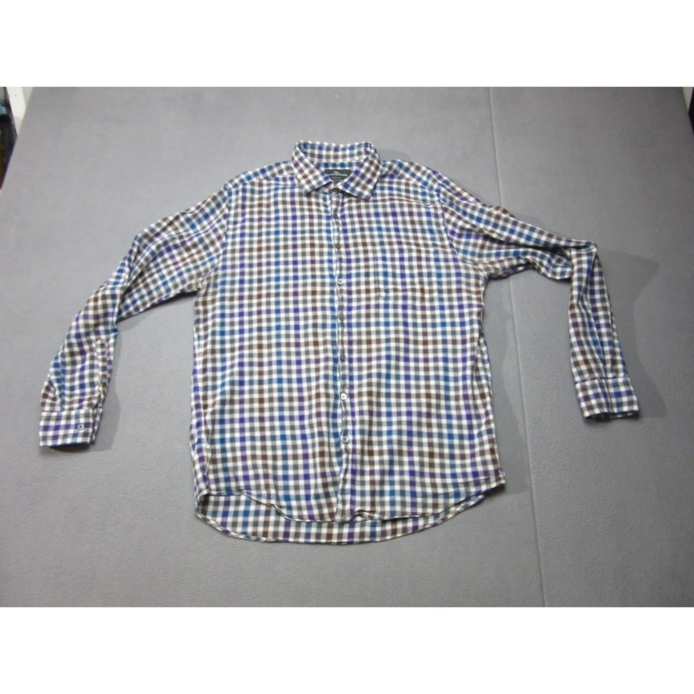 Rodd & Gunn Shirt Mens XL Multicolor Gingham Check Woven Sport Fit Button Up